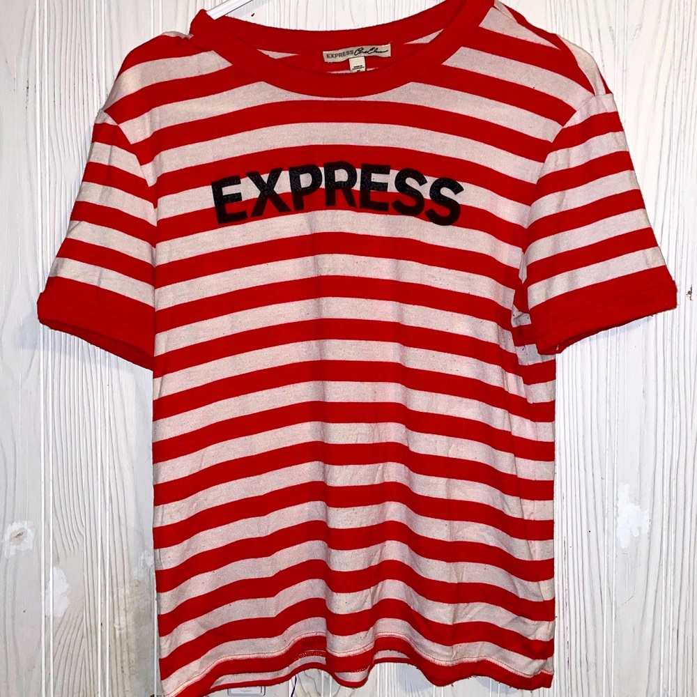 Empress white and red striped t-shirt